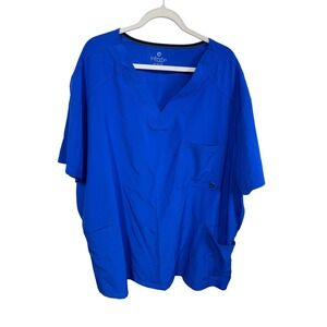 Infinity by Cherokee Men's Royal Blue V-Neck Scrub Top 4XL 4TG